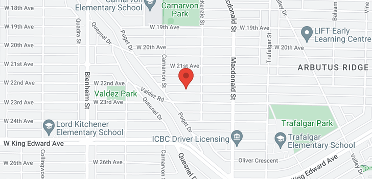 map of 2942 W 22ND AVENUE